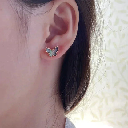 [Dawnora Jewelry]BUTTERFLY DARK MOP  EARRINGS