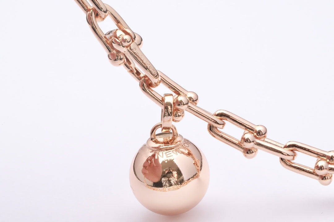 [Dawnora Jewelry]HARDWEAR WRAP PINK GOLD BRACELET
