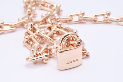 [Dawnora Jewelry]HARDWEAR PINK GOLD WRAP NECKLACE