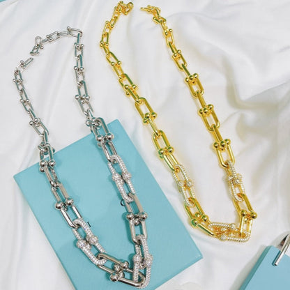 [Dawnora Jewelry]HARDWEAR NECKLACE DIAMOND PAVED