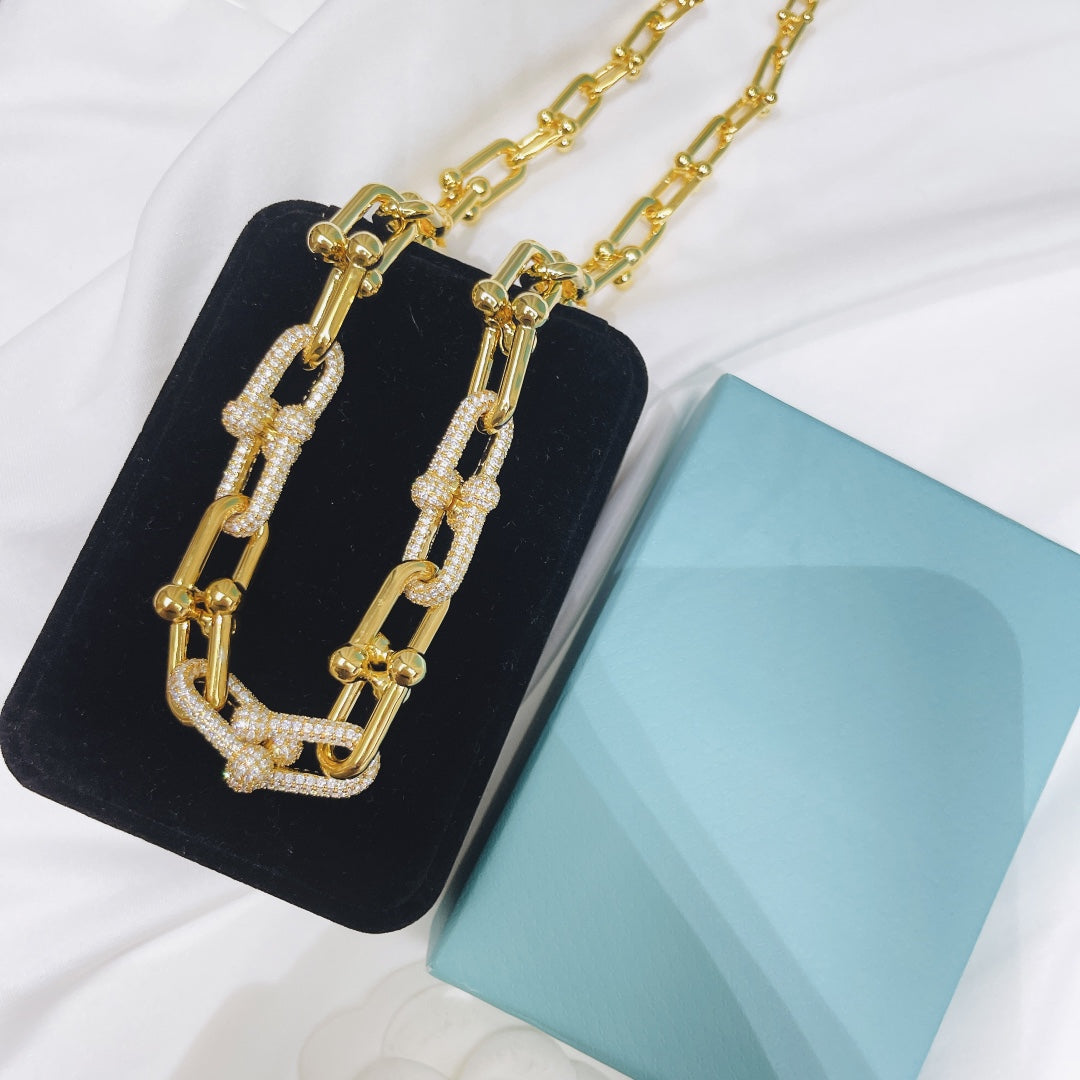 [Dawnora Jewelry]HARDWEAR NECKLACE DIAMOND PAVED