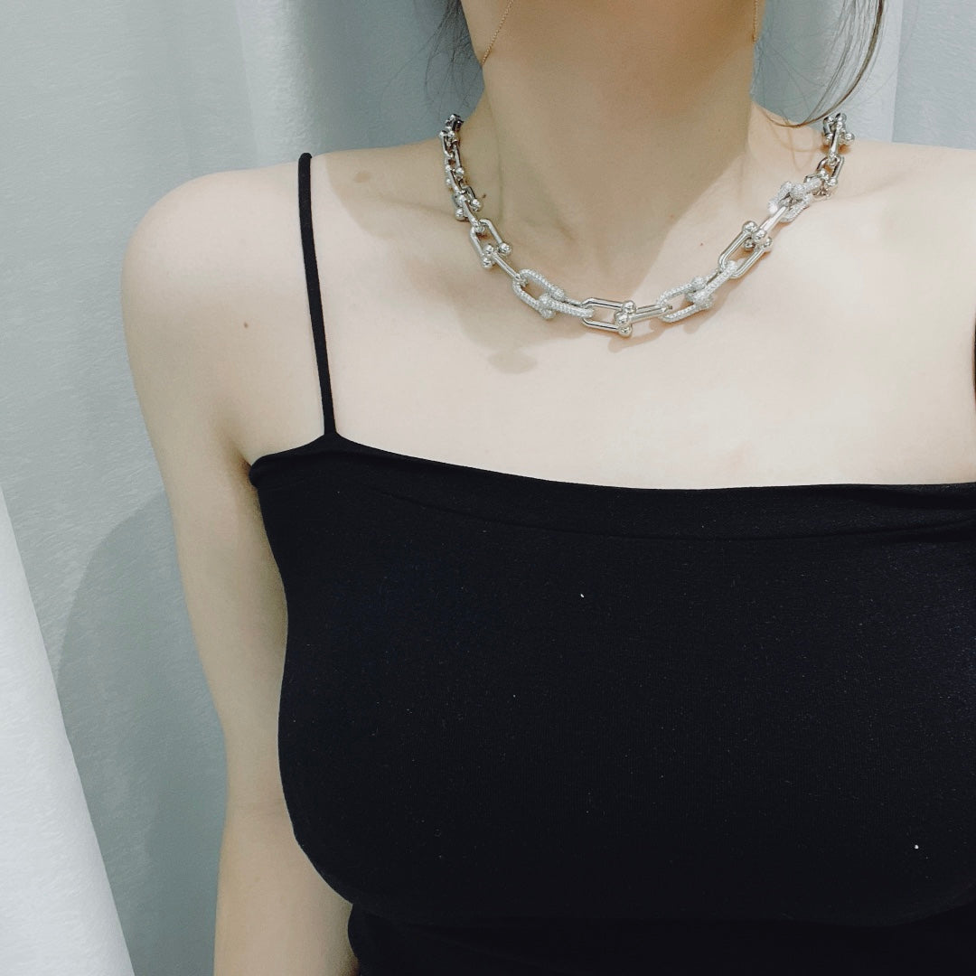 [Dawnora Jewelry]HARDWEAR NECKLACE DIAMOND PAVED