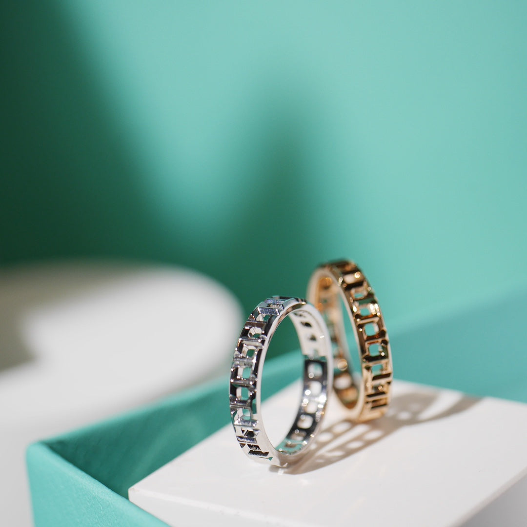 [Dawnora Jewelry]T TRUE 3.5MM PINK GOLD RING