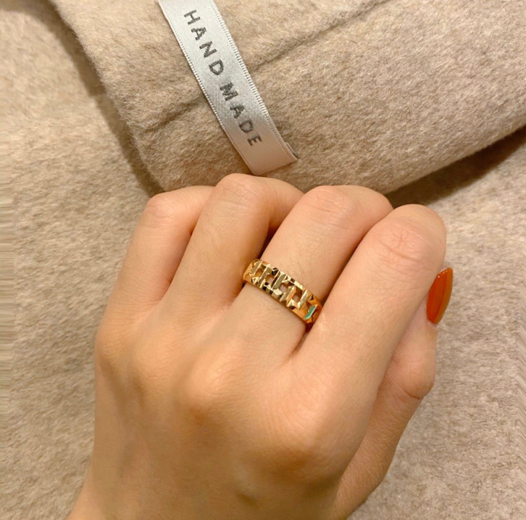 [Dawnora Jewelry]T TRUE 3.5MM PINK GOLD RING