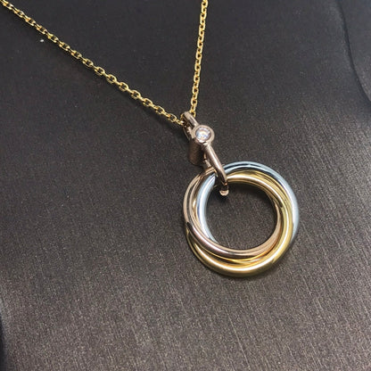 [Dawnora Jewelry]TRINITY  NECKLACE 1 DIAMOND