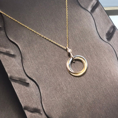[Dawnora Jewelry]TRINITY  NECKLACE 1 DIAMOND