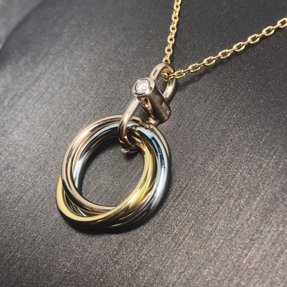 [Dawnora Jewelry]TRINITY  NECKLACE 1 DIAMOND