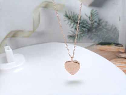 [Dawnora Jewelry]HEART DIAMONDS PEDANT NECKLACE