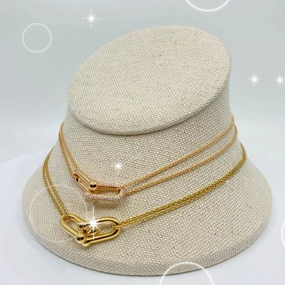 [Dawnora Jewelry]HARDWEAR GOLD DOUBLE LINK NECKLACE