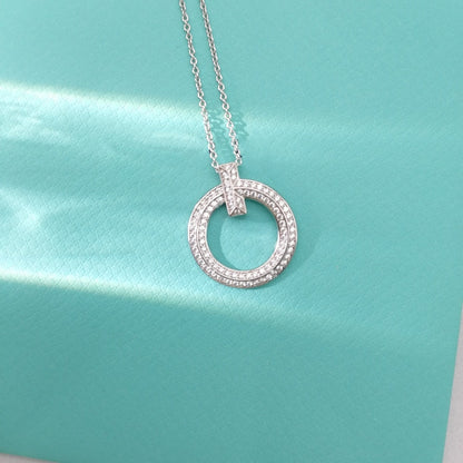 [Dawnora Jewelry]T WIRE PEDANT DIAMOND NECKLACE