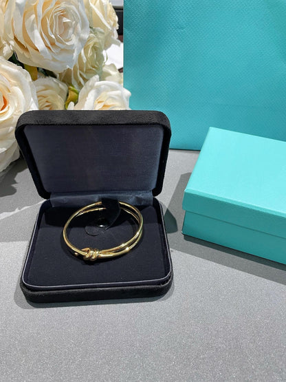 [Dawnora Jewelry]KNOT DOUBLE ROW GOLD BRACELET