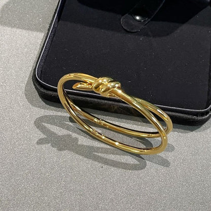 [Dawnora Jewelry]KNOT DOUBLE ROW GOLD BRACELET