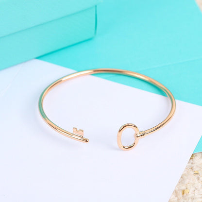 [Dawnora Jewelry]KEY WIRE OVAL BRACELET