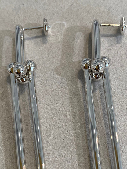 [Dawnora Jewelry]HARDWEAR DOUBLE LONG LINK EARRINGS