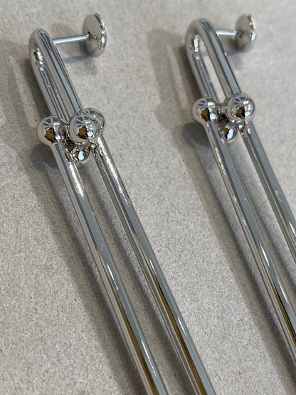 [Dawnora Jewelry]HARDWEAR DOUBLE LONG LINK EARRINGS