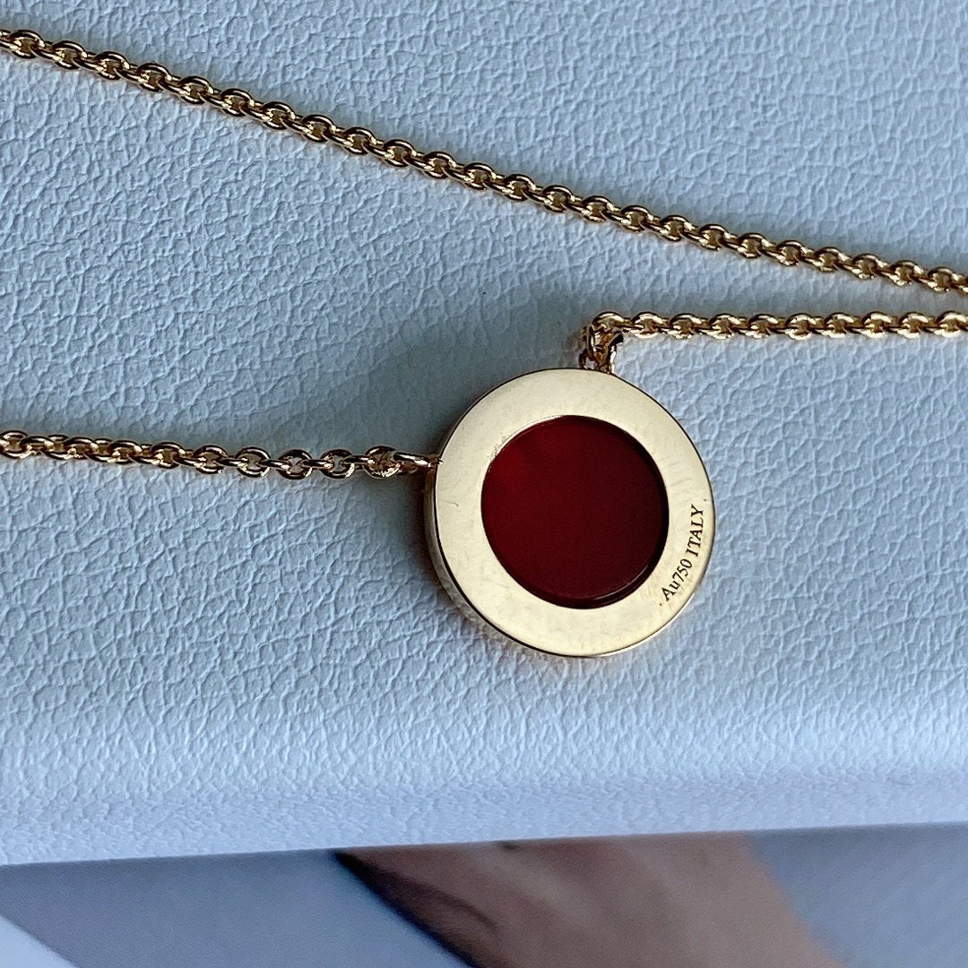 [Dawnora Jewelry]T DIAMOND CIRCLE PEDANT NECKLACE