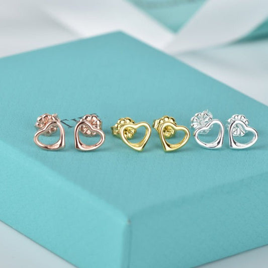 [Dawnora Jewelry]OPEN HEART STUD EARRINGS