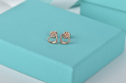 [Dawnora Jewelry]OPEN HEART STUD EARRINGS