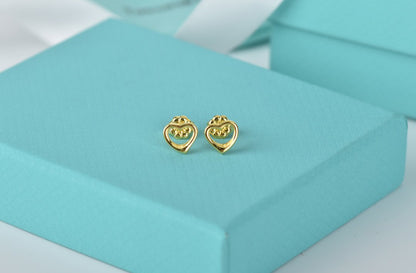 [Dawnora Jewelry]OPEN HEART STUD EARRINGS
