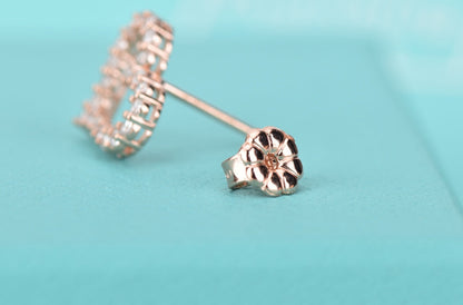 [Dawnora Jewelry]OPEN HEART STUD DIAMOND EARRINGS
