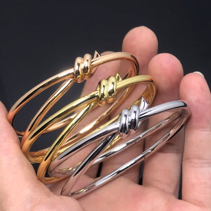 [Dawnora Jewelry]KNOT DOUBLE ROWS BRACELET