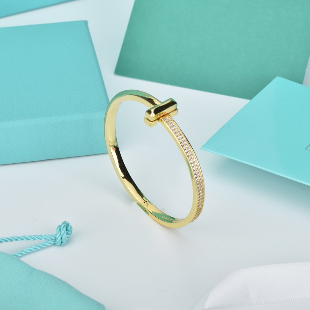 [Dawnora Jewelry]WIDE DIAMONDS HINGED BANGLE