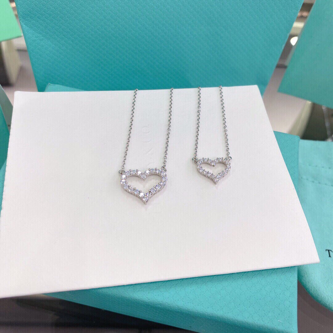 [Dawnora Jewelry]HEART-SHAPED DIAMOND NECKLACE