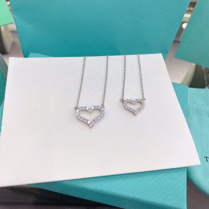 [Dawnora Jewelry]HEART-SHAPED DIAMOND NECKLACE