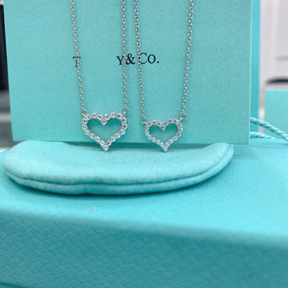 [Dawnora Jewelry]HEART-SHAPED DIAMOND NECKLACE