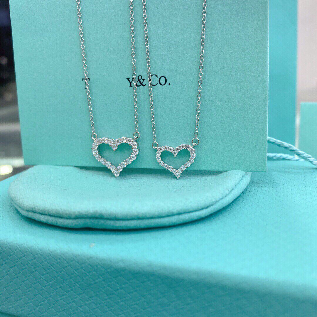 [Dawnora Jewelry]HEART-SHAPED DIAMOND NECKLACE