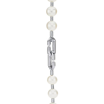 [Dawnora Jewelry]HARDWEAR PEARL WRAP NECKLACE