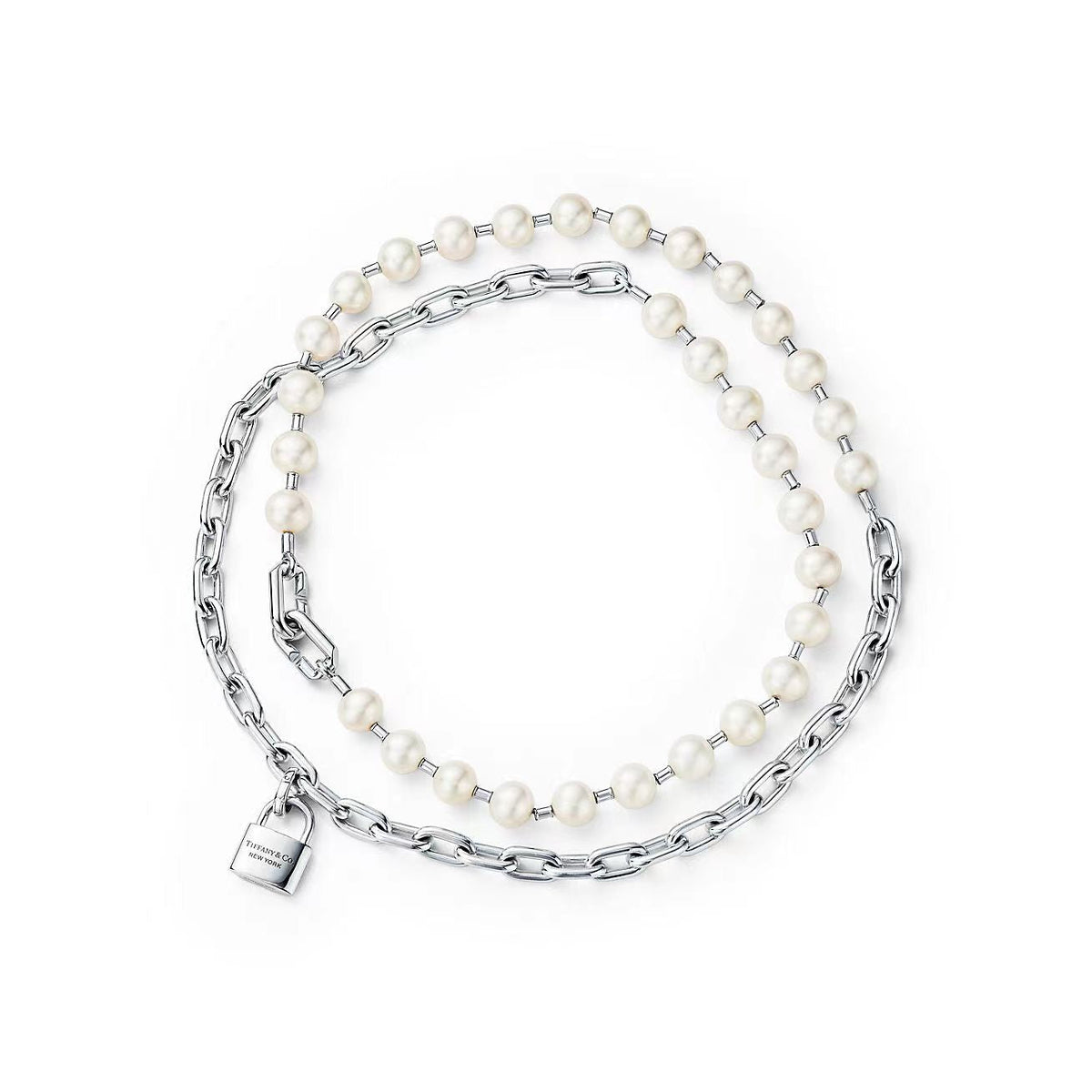 [Dawnora Jewelry]HARDWEAR PEARL WRAP NECKLACE