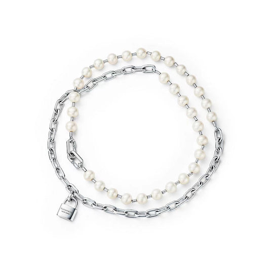 [Dawnora Jewelry]HARDWEAR PEARL WRAP NECKLACE