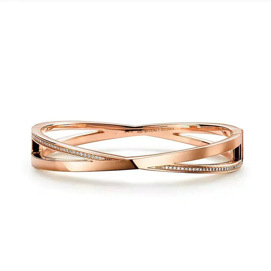 [Dawnora Jewelry]NARROW HINGED BANGLEIN WITH DIAMONDS SMALL