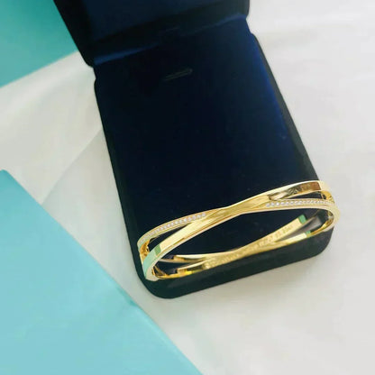 [Dawnora Jewelry]NARROW HINGED BANGLEIN WITH DIAMONDS SMALL