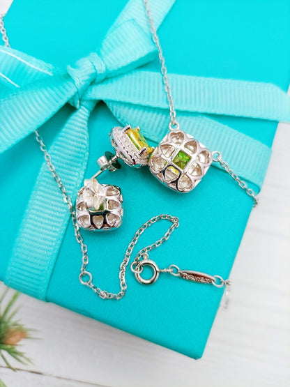 [Dawnora Jewelry]SPARKLERS CITRINE GEMSTONE PENDANT NECKLACE STERLING SILVER