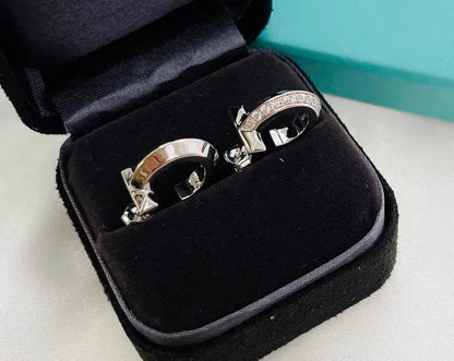 [Dawnora Jewelry]HOOP EARRINGS IN ROSE GOLD WITH DIAMONDS