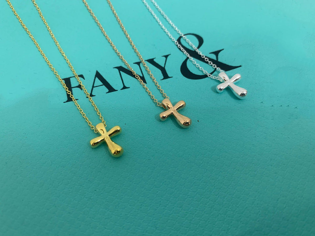 [Dawnora Jewelry]CROSS PENDANT MINI BARE CROSS NECKLACE
