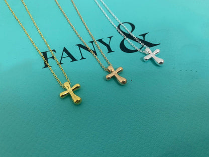 [Dawnora Jewelry]CROSS PENDANT MINI BARE CROSS NECKLACE