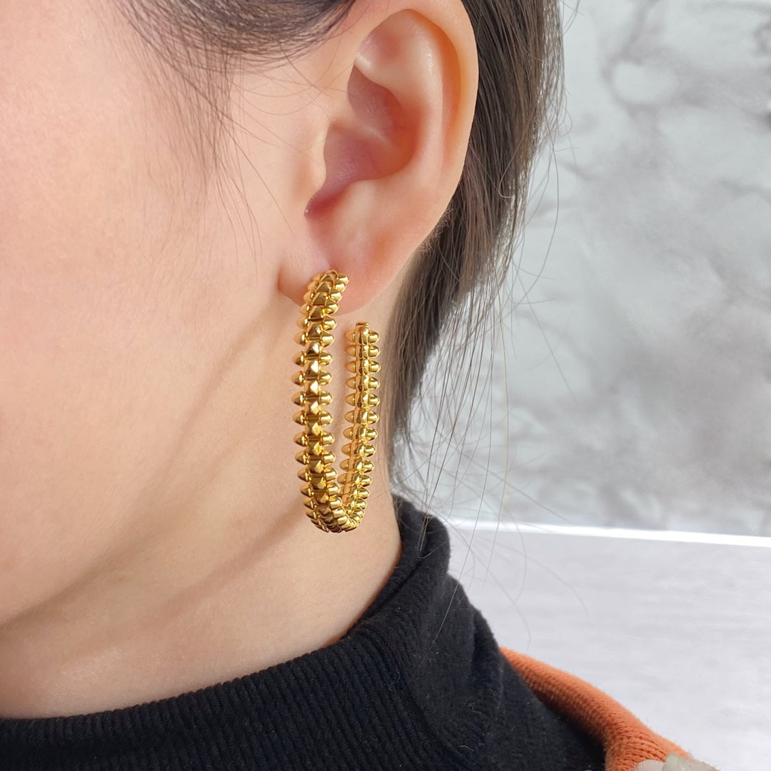 [Dawnora Jewelry]CLASH HOOP LARGE EARRINGS
