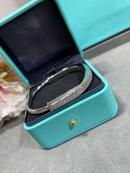 [Dawnora Jewelry]LOCK BRACELET DIAMOND PAVED