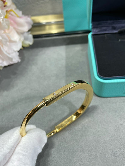 [Dawnora Jewelry]LOCK BRACELET 8 DIAMOND