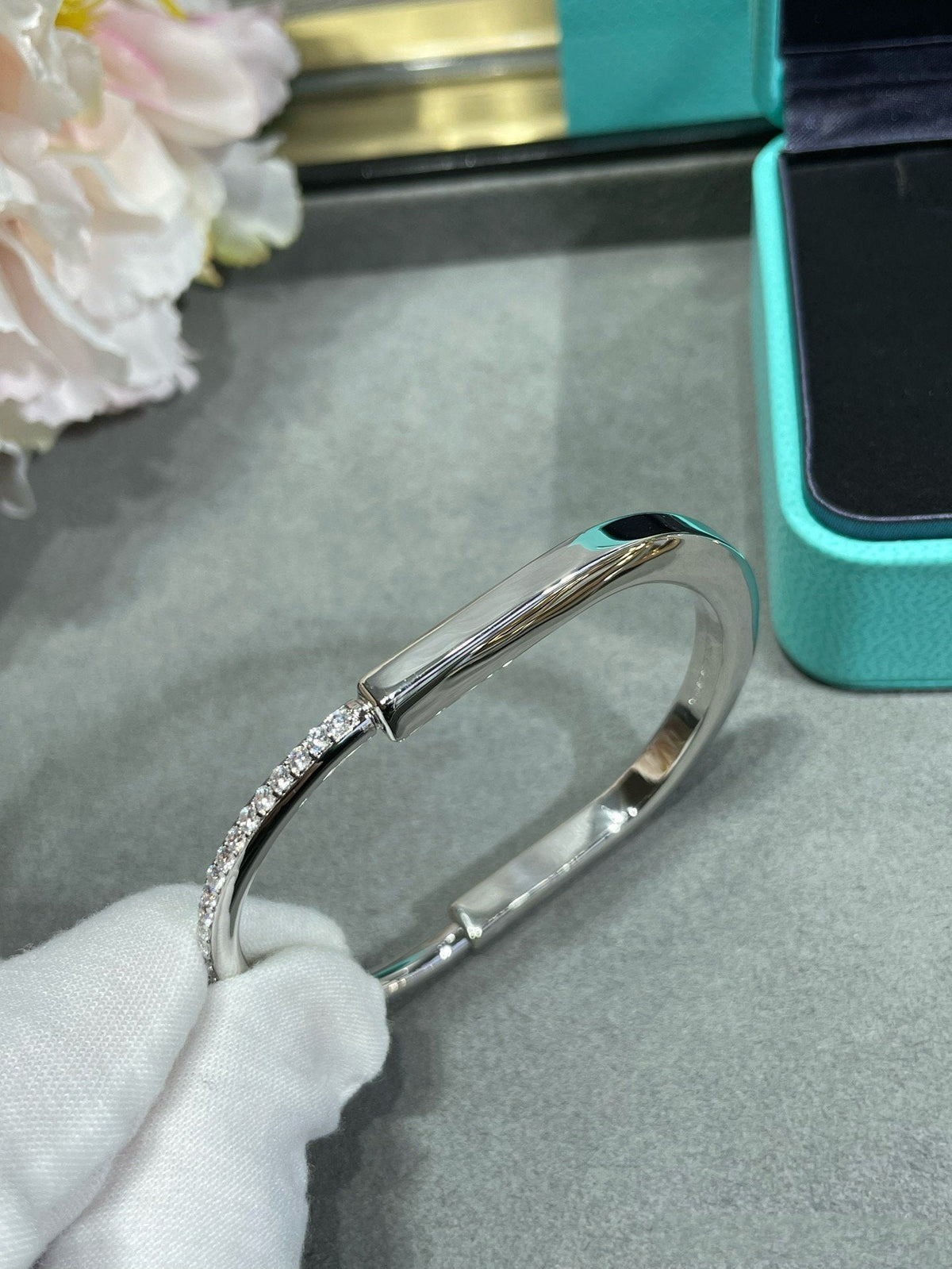 [Dawnora Jewelry]LOCK BRACELET DIAMOND