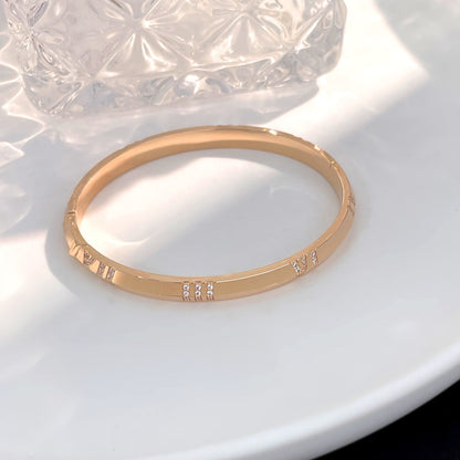 [Dawnora Jewelry]ATLAS BRACELET 6MM DIAMOND PINK GOLD