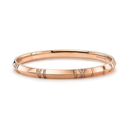 [Dawnora Jewelry]ATLAS BRACELET 6MM DIAMOND PINK GOLD