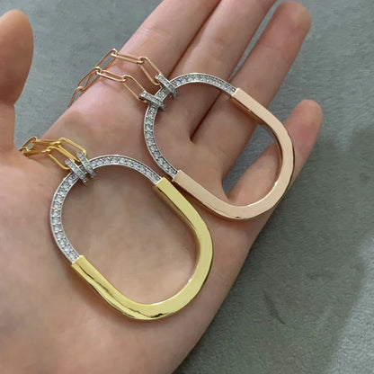 [Dawnora Jewelry]LOCK DIAMOND NECKLACE