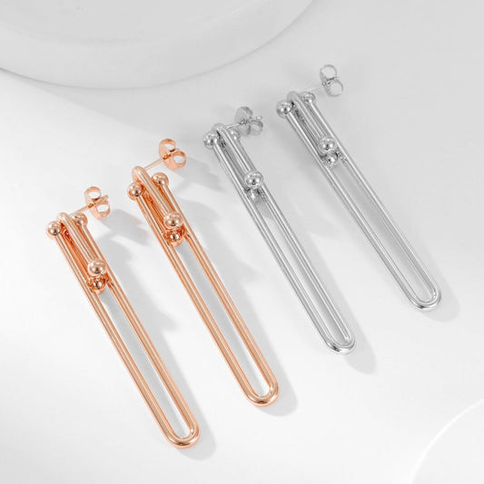 [Dawnora Jewelry]HARDWEAR LONG DROP EARRINGS