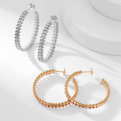 [Dawnora Jewelry]CLASH HOOP LARGE EARRINGS