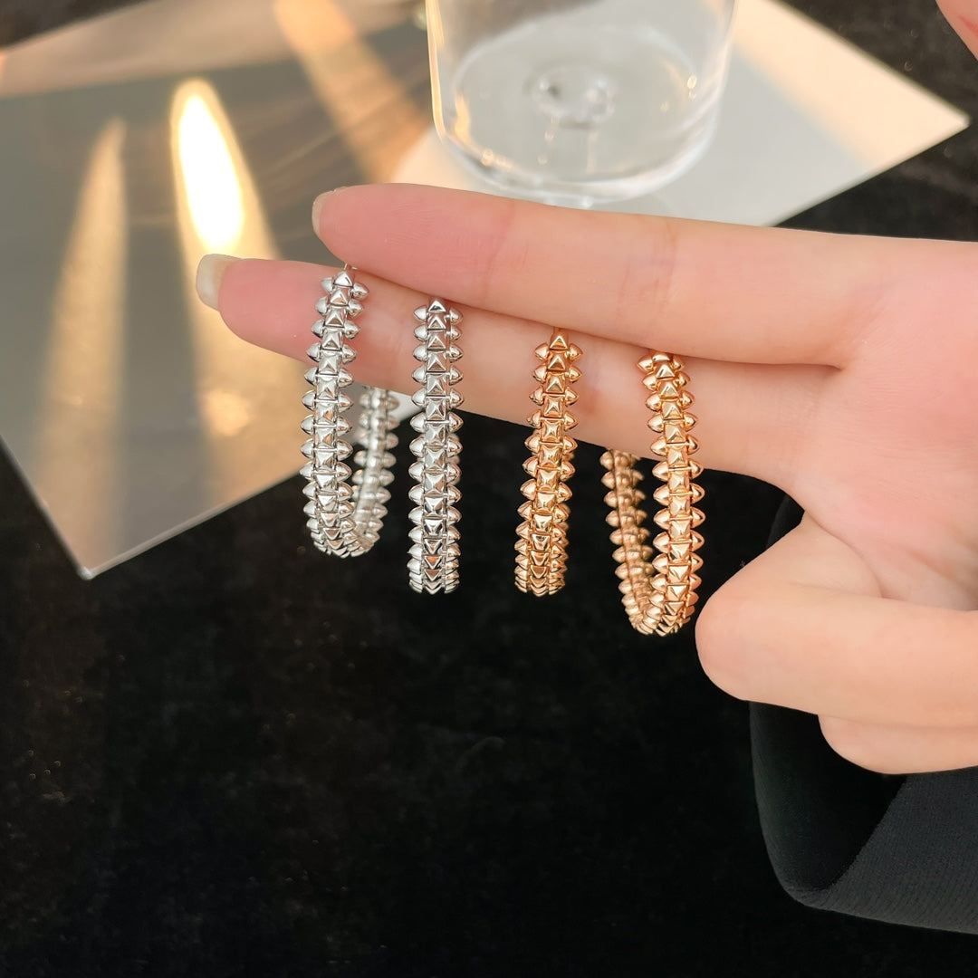 [Dawnora Jewelry]CLASH HOOP LARGE EARRINGS