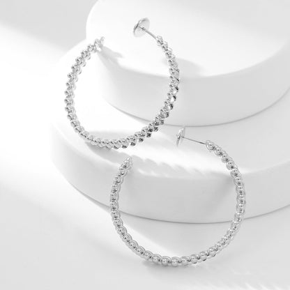 [Dawnora Jewelry]CLASH HOOP LARGE EARRINGS